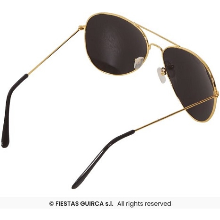 Gold Aviator Mirror Glasses