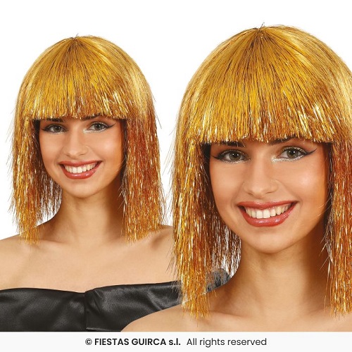Gold Tinsel Wig