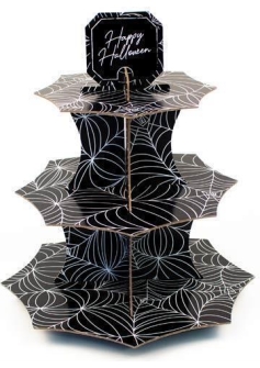 Happy Halloween Spider Web Cupcake Stand