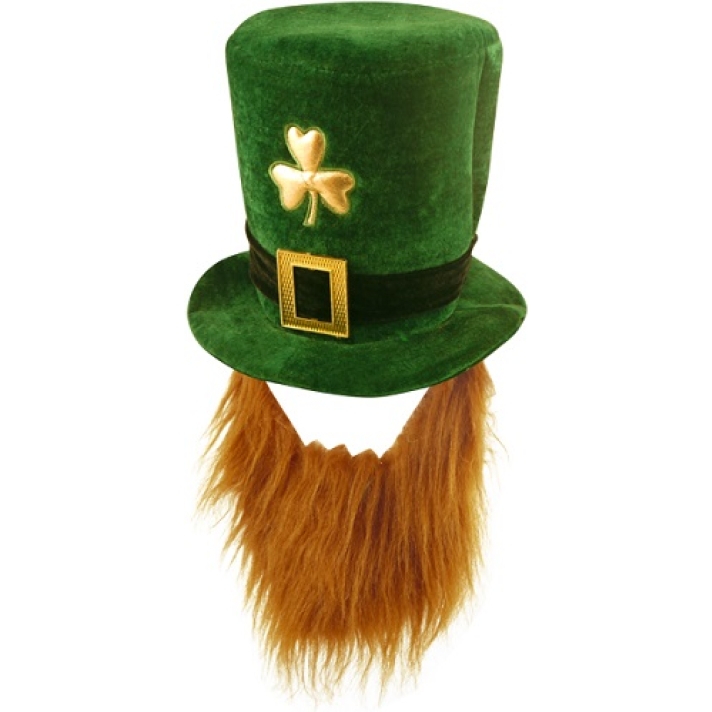 Irish Shamrock Top Hat With Beard