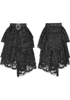 Lace Jabot Black Back And Front