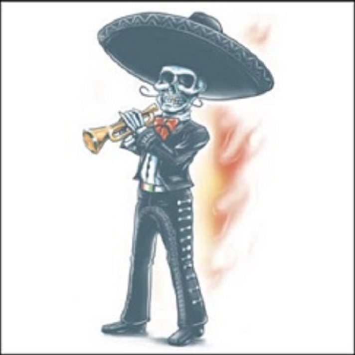 Day Of The Dead Mariachi Temporary Tattoo