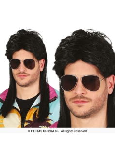 Mullet Wig Black 48123