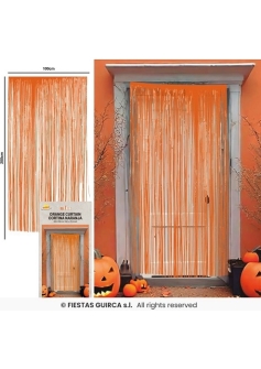 Orange Glitter Curtain FG 19963