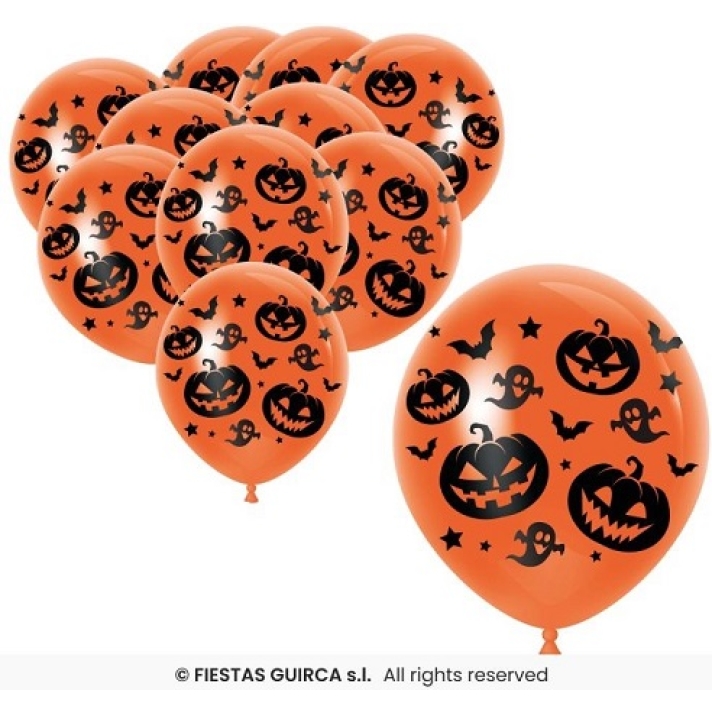 Orange And Black Pumpkin Balloons