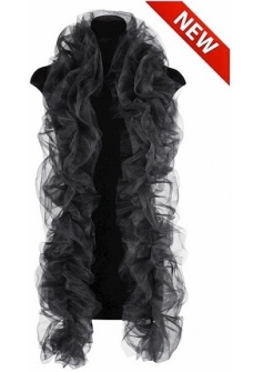 Organza Boa Black