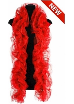 Organza Boa Red