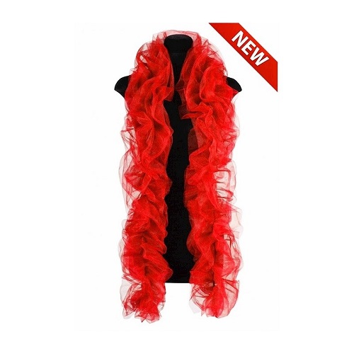 Red Organza Boa