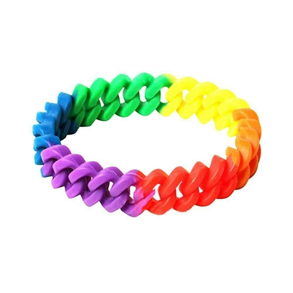 Rainbow Rubber Bracelet