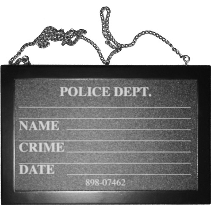 Police Mugshot Chalkboard
