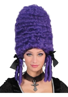 Pompadour Wig Purple Deluxe Espa