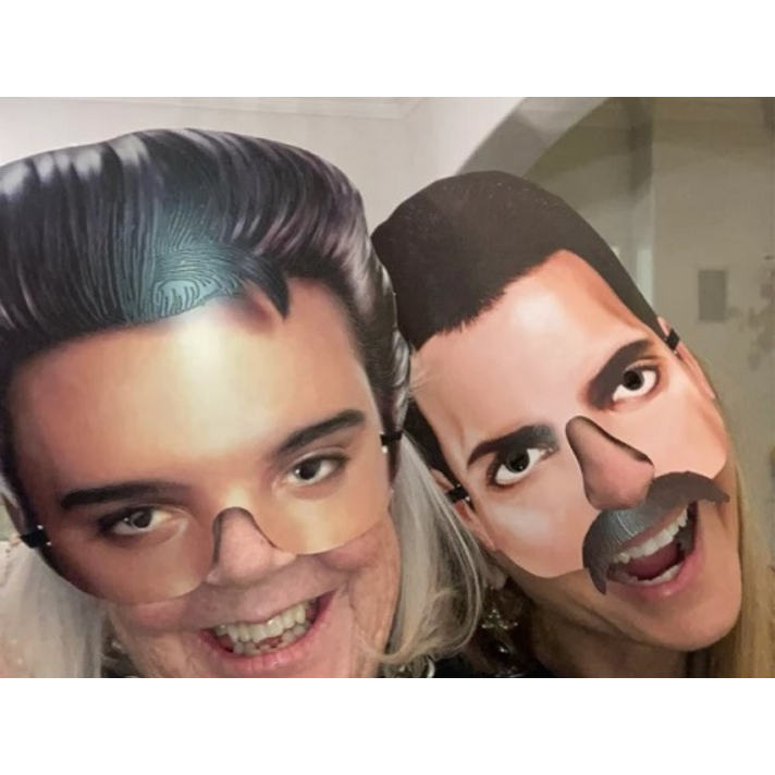 Popstar Icons Half Face Card Masks
