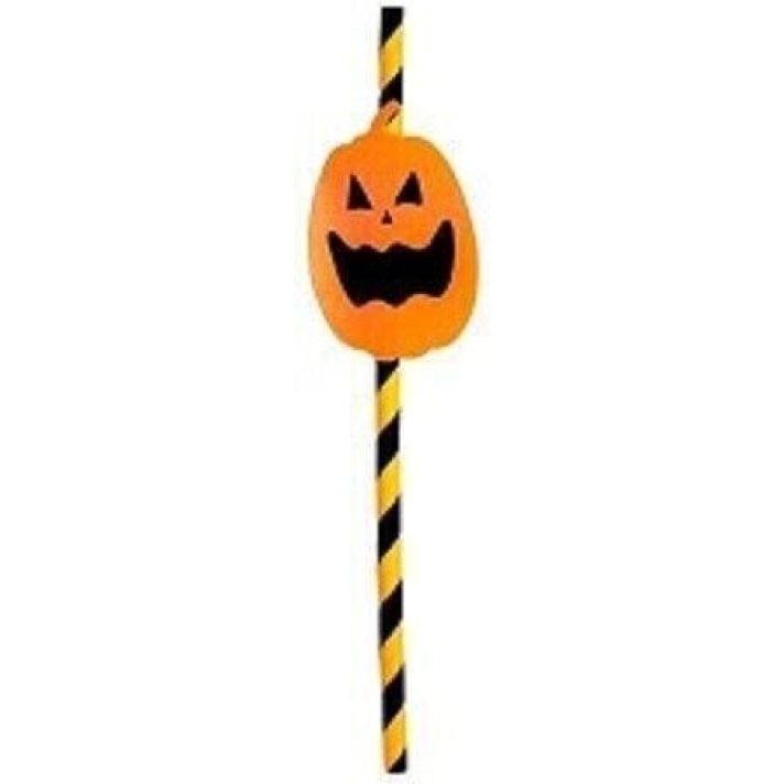 Pumpkin Paper Straws