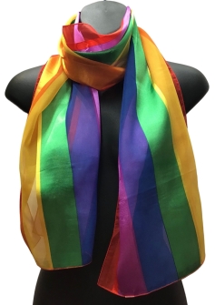 Rainbow Scarf Model Etsy