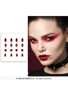 Red Face Gem Stickers FG 15911