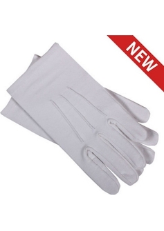 Santa Gloves Plain White Thetru