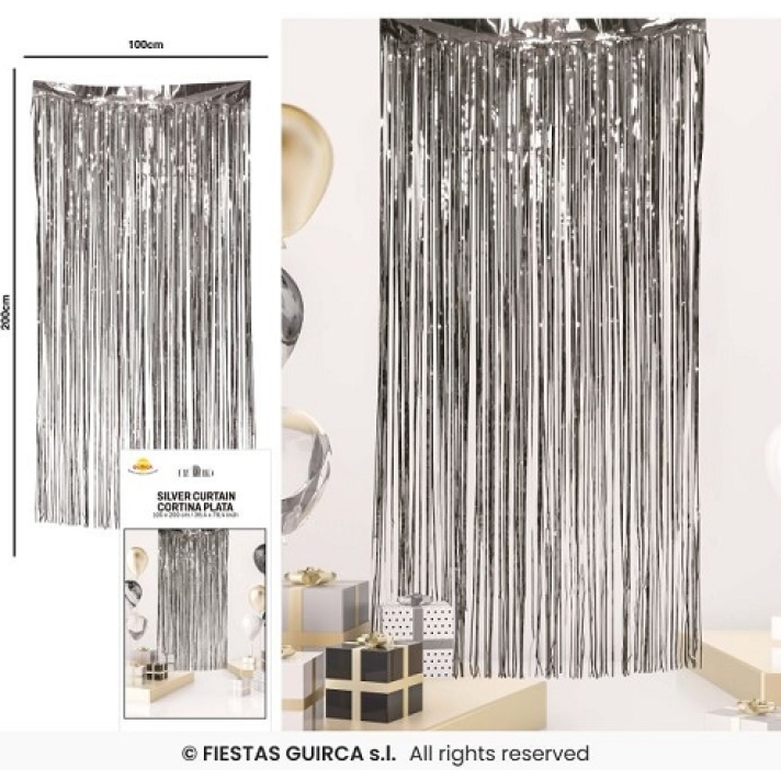 Silver Tinsel Curtain
