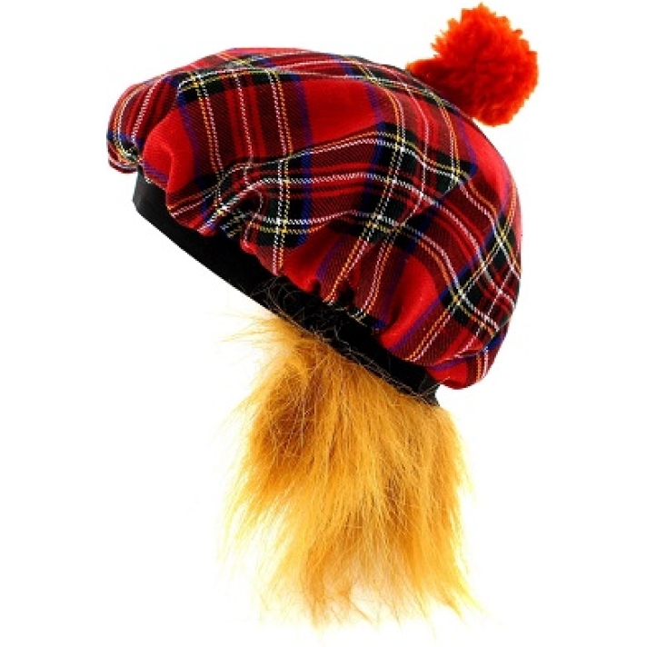 Tartan Tam O Shanter Scottish Hat With Ginger Hair