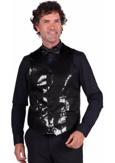 Thetru Waistcoat Sequin Black