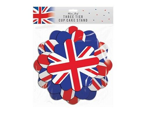 Union Jack 3 Tier Cupcake Stand