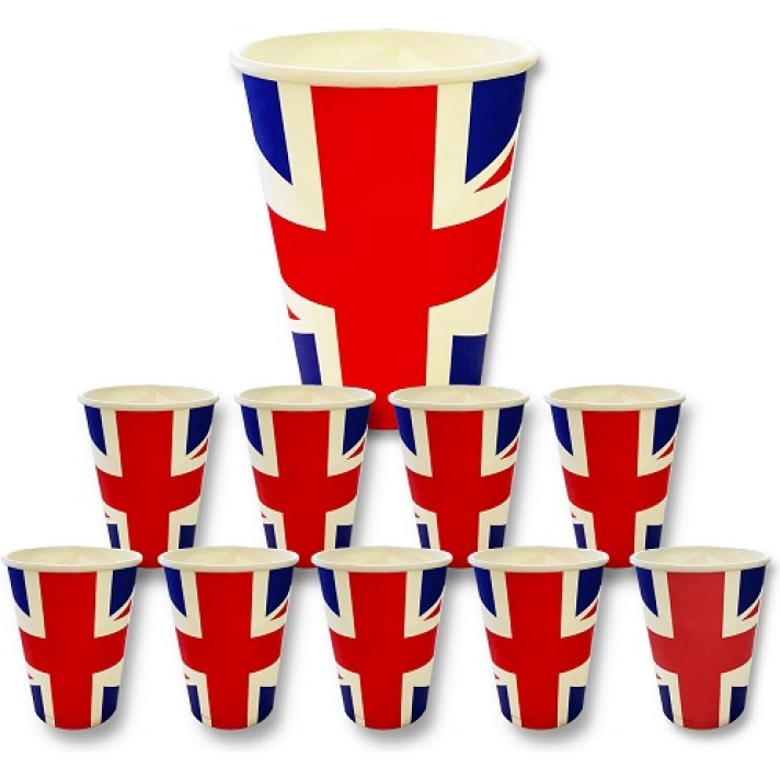 Union Jack Flag Paper Cups