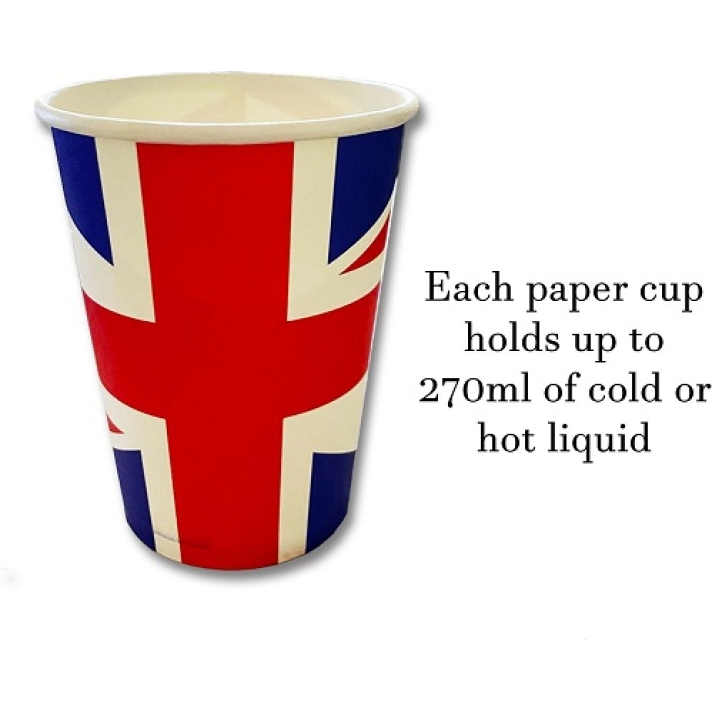 Union Jack Flag Paper Cups