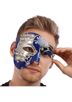 Venetian Half Mask Blue SP