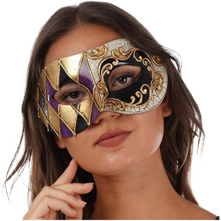 Purple Venetian Eye Mask