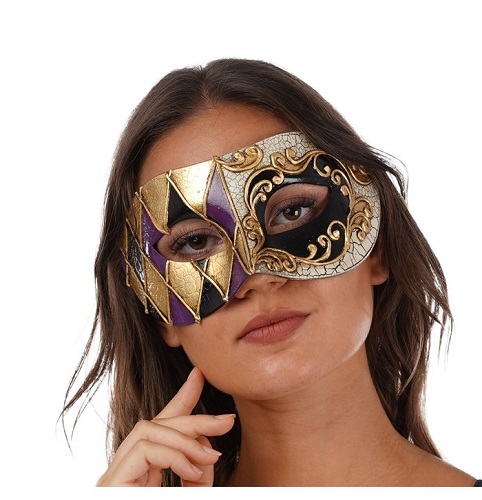 Purple Venetian Eye Mask