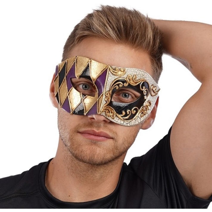 Purple Venetian Eye Mask