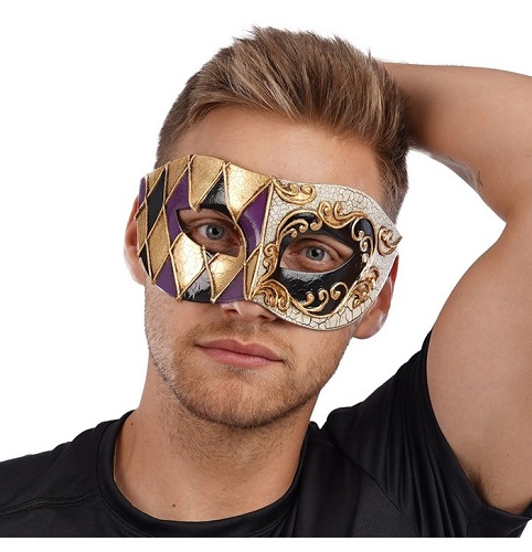 Purple Venetian Eye Mask