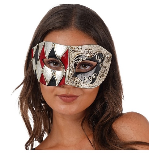 Red Venetian Eye Mask