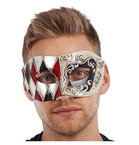 Red Venetian Eye Mask
