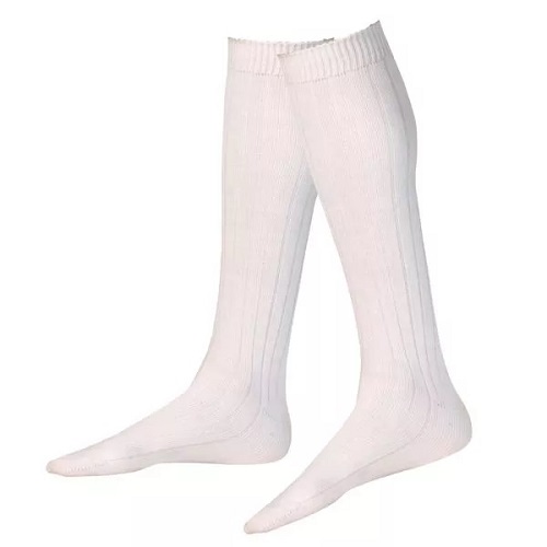White Knee High Long Socks