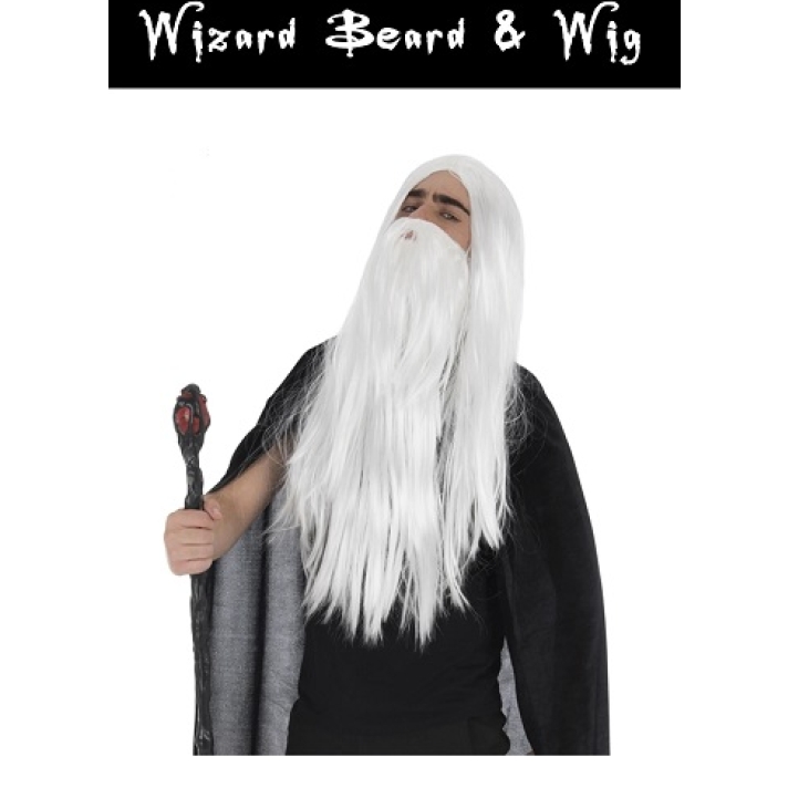 Wizard Wig And Beard Set