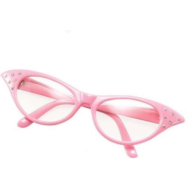 Glasses 1950s Diamante Pink Bristol Novelty BA142P