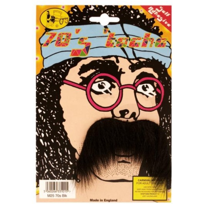70s Moustache Black