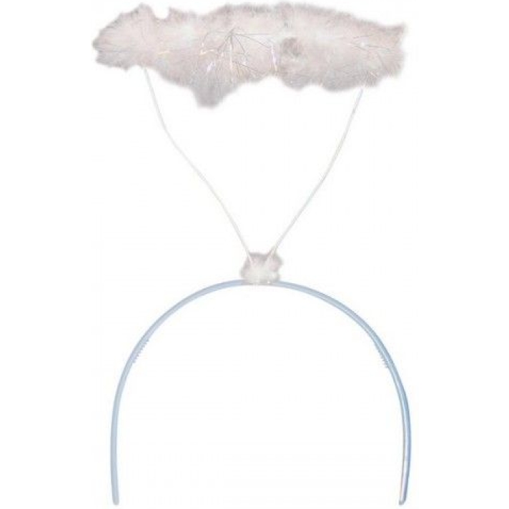 Angel Halo Marabou Fur White And Silver