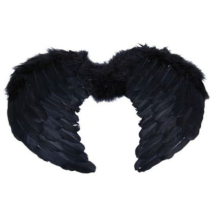 Black Feather Angel Wings