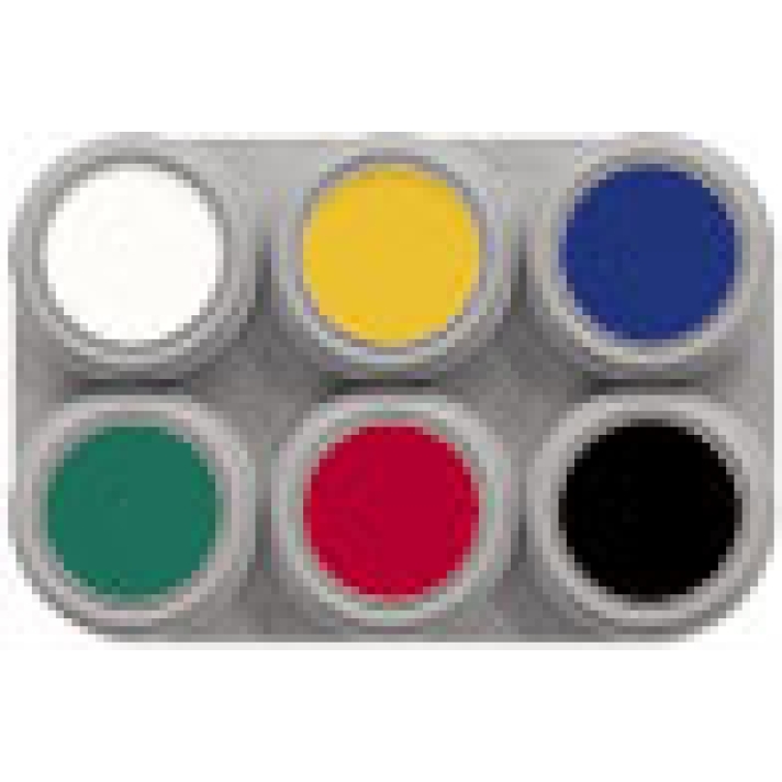 Grimas 6 Colour Water Palette Pure