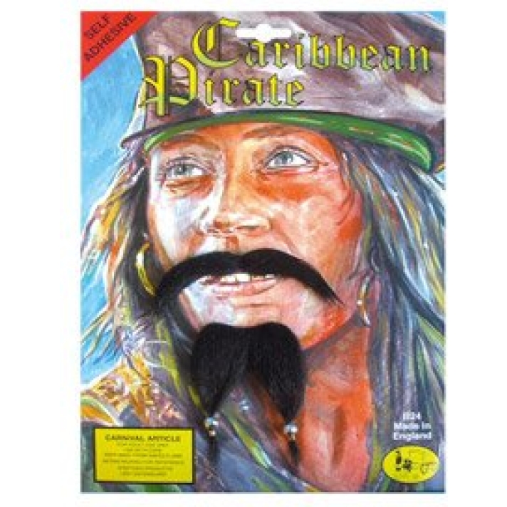 Caribbean Pirate Beard And Moustache Set