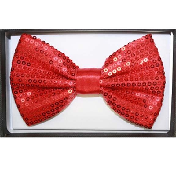 Sequin Red Bow Tie