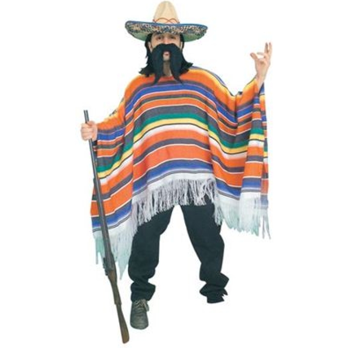 Mexican Striped Poncho