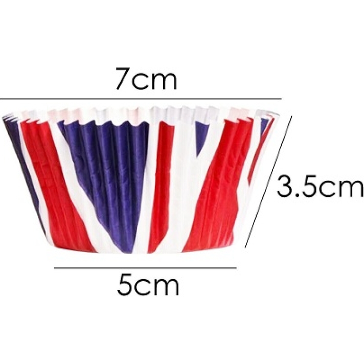 Union Jack Cupcake Cases And Toppers Set